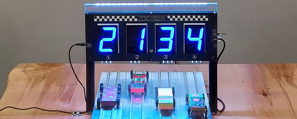 Your pinewood derby timer, software and TV headquarters